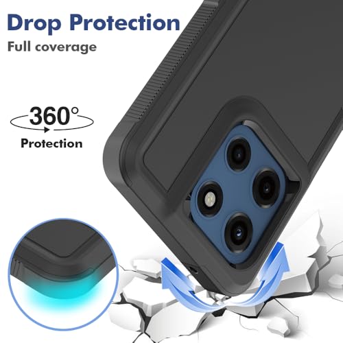 for Moto G Stylus 2025/2026 Case: Dual Layer Protective Heavy Duty Cell Phone Cover Shockproof Rugged with Screen Protector - Military Protection Bumper Tough - for G Stylus 2025/2026, Black by MDCN - Used condition - Image 3