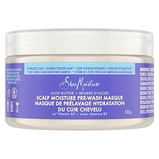 Shea Moisture Aloe Butter Scalp Moisture Pre-Wash Masque with Vitamin B3 for hydrated scalp & stronger, moisturized hair 113 g