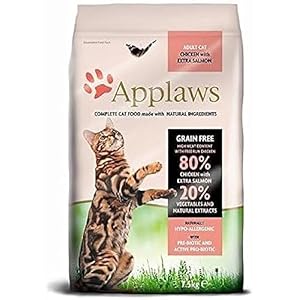 Applaws Comida Seca Completa Natural de Pollo con Salmón para Gatos Adultos – Bolsa Resellable de 7.5 kg