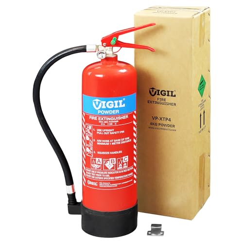 Powder Fire Extinguisher 4kg – Versatile & Reliable Fire Extinguisher - 21A 113B C Rating – Extinguisher for Campsites, Farms, Industrial Units & More - Comes with 5-Year Warranty