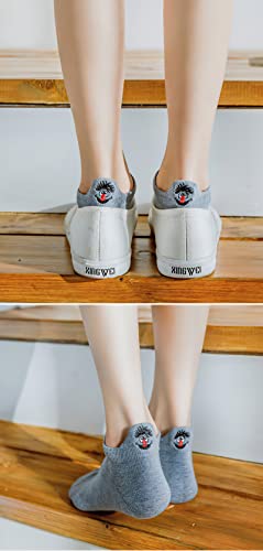 10 Pairs of Funny Socks, Lovely Embroidered Soft Cotton Low Cut Socks Women3