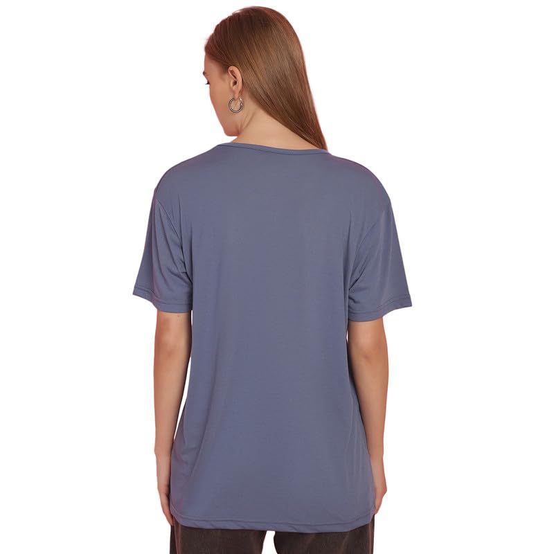 Image of Round Neck Cotton Printed Women Regular Fit Tshirt-P1950
