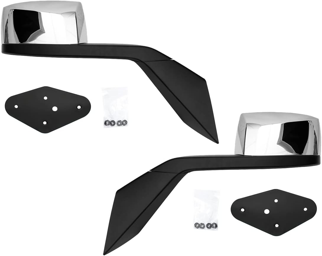 2pcs for VOLVO VNL Chrome Hood Mirror Assembly Compatible with VOLVO VNL 2004-2017,1 Pair