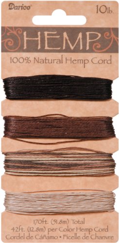 DARICE 1936-91 Hemp Cord Sets, 10-Pound by 170-Feet, Earthy, Assorted