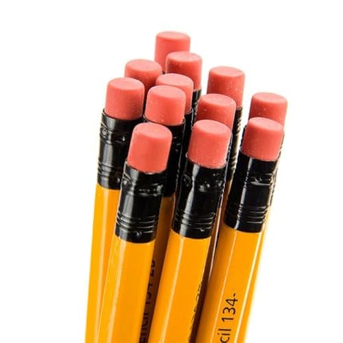 SagaSave HB Pencils Set, 12PcsKids Writing Graphite Pencils with Sharpener & Eraser for School and Office Use (Red) - Image 4