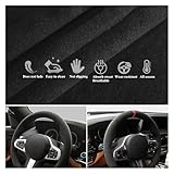 Design unico: ti offre una migliore esperienza visiva e aggiunge anche un tocco di moda agli interni dell'auto! La vestibilità aderente offre una sensazione migliore, assorbe il sudore ed è traspirante, consentendoti di guidare comodamente.