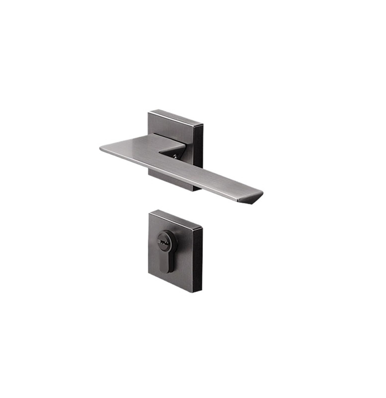 Serrure de porte noire silencieuse idéale pour chambre parentale