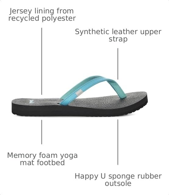 Image of Sanuk Yoga Spree 4 | Yoga Mat Footbed | Flip Flops for Women | Yoga Sandals For Women | Women's Beach Sandals