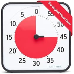 TIME TIMER 8 inch Visual Timer - 60 Minute Kids Desk Countdown Clock with Dry Erase Activity Card, Also Magnetic - for Kids Classroom, Homeschooling Study Tool, Task Reminder, Home and Kitchen Timer
