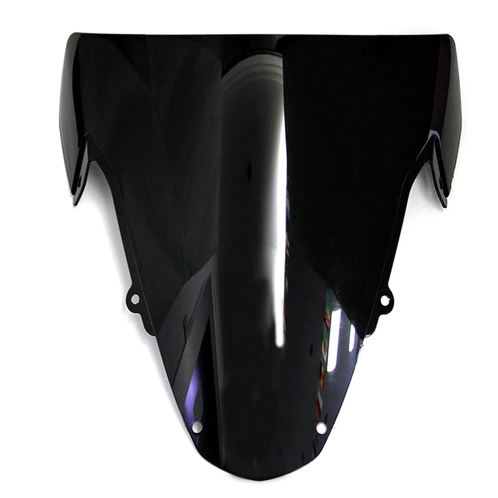 Pare-Brise de Pare-Brise de déflecteurs de Vent de Double Bulle de Moto pour Suzuki GSX-R1000 K3 GSX-R 1000 2003 2004 (Noir)