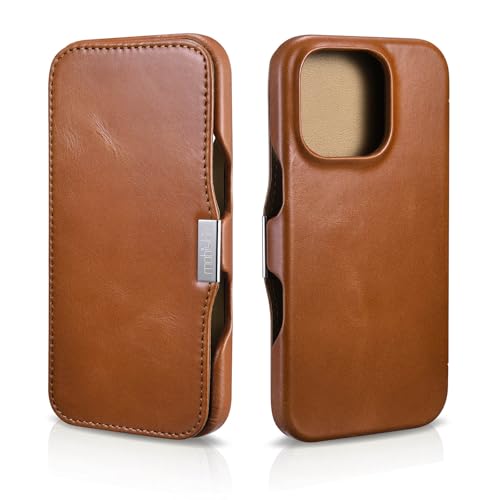 Étui pour iPhone 16 Pro marron vintage idéal au quotidien