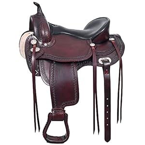 HILASON Western Horse Saddle American Leather Flex Tree Trail & Pleasure Chocolate Brown | for Horses