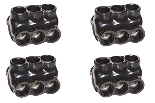 Morris Products 97643 Multi-Cable Connector, Insulated, Dual Entry, Black, 3 Ports, 250-6 Wire Range, 5/16