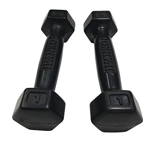 Ivanko Rubber Dumbbells, 1 Lb (Pair) #TOP3