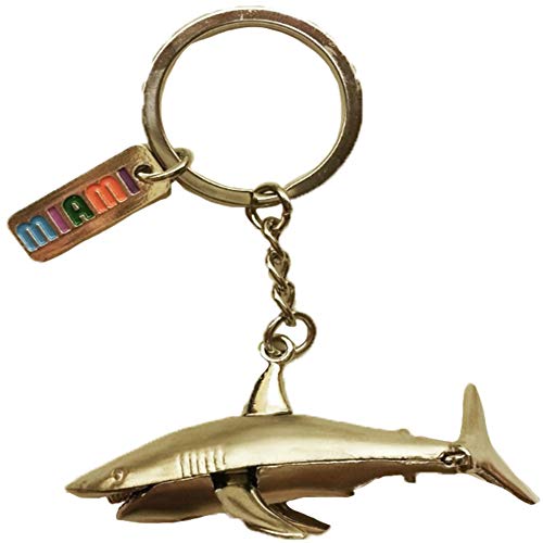 Image of CityDreamShop Great White Shark Jaws Keychain with Moving Fin Metal