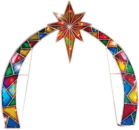 Collections Etc Lighted Outdoor Arch with Star of Bethlehem image 5
