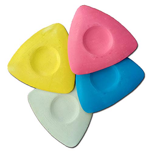 Freudlich 4X(6cmx6cmx0.48cm) Gessetti da Sarta,Pennarelli Cancellabile per Sartoria in Tessuto,colorato Triangolo Tessuto Gesso,Accessori Cucito,Gessetti per Disegnare Modelli