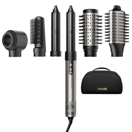 7MAGIC 6 in 1 Multi Hair Styler Dryer Brush, 110,000 RPM High-Speed, Negative Ionic, Fast Drying for...