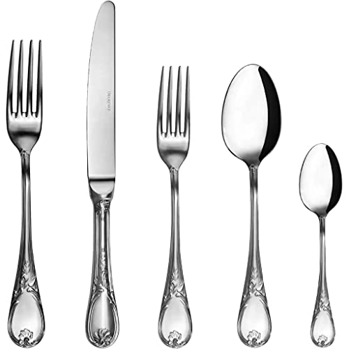 Degrenne | Luxury French Coffee and Dessert Flatware Set | Marquise Mirror Collection | 5pcs