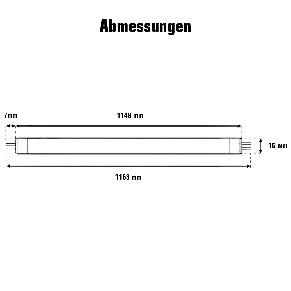 NCC-Licht 2 x Leuchtstoffröhre T5 HE 1149mm 28W/840 G5 neutralweiß 4000K, ideal für Hallen, Werkstätten und Industrie