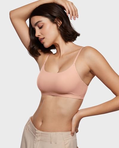 Image of INLYRIC Women's Inbarely Bralettes Cami Bras No Underwire Wireless Seamless Unlined Comfort Sports Bra