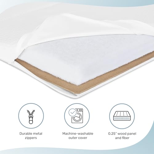 Image of Dream On Me Mattress Pad, Ideal Fit for 38 inch x 26 inch Playard, JPMA & Greenguard Gold Certified, White