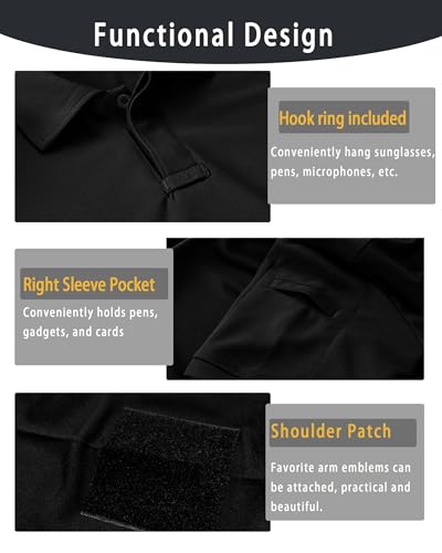 3 Pack Mens Polo Shirts Quick Dry Performance Short Sleeve Lightweight Golf Tactical Shirts Casual Collared T-Shirt4