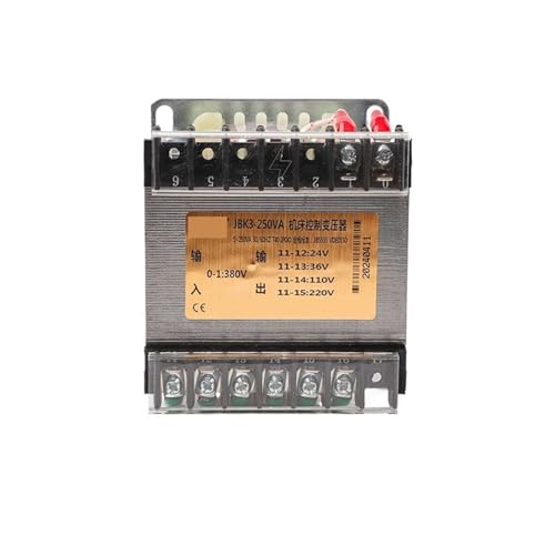 Control Transformer Machine Tool Control Transformer JBK3 Single-Phase Isolation 380V to 220V to 36V24V Milling Machine CNC Lathe(JBK3-160VA)
