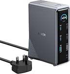 Anker Prime Charging Docking Station, 14-Port with 160W Max Output and Built-In GaN AC-DC Power, 10Gbps Data Transfers, Real-Time Smart Interface, Dual 4K Displays for MacBook, Dell, Phones, and More