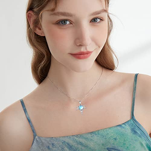 Triple Moon Goddess/Moonstone/Opal/Mushroom 925 Sterling Silver Pendant Jewelry for Women2