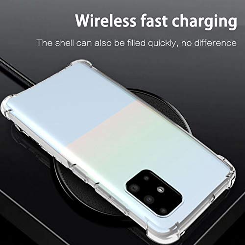 Image of Spazy Case Protective Soft Transparent Shockproof Hybrid Protection Back Case Cover for Samsung Galaxy A71
