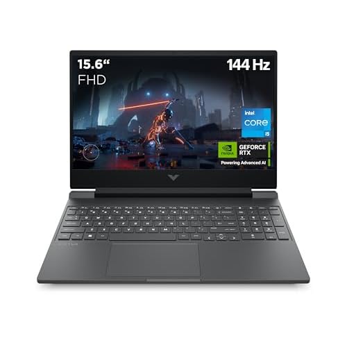 HP Victus Gaming Laptop, 15.6 Zoll FHD Display 144Hz, Intel Core i5-13420H, 16 GB DDR4 RAM, 512 SSD, NVIDIA GeForce RTX 3050 6GB VRAM, QWERTZ, Windows 11, Schwarz