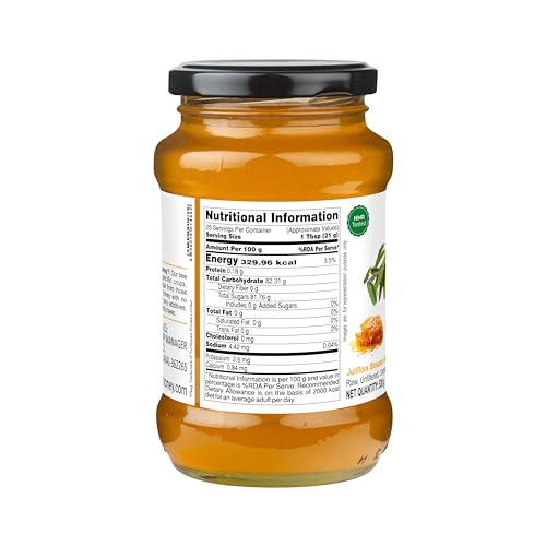 Image of INDIGENOUS HONEY Organic Juliflora Babool Kikar Honey 17.64 oz Glass Jar | Natural Pure Raw Unprocessed Unpasteurized Unheated Honey Pack of 1