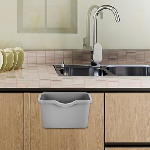 Canecas de basura plásticas pequeñas colgantes para cocina y baño miniatura 5