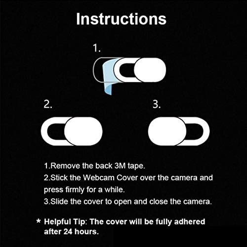 Image of Webcam Cover, 3 Pack 0.03inch Ultra Thin Metal Web Camera Cover Slide with Strong Adhesive for Laptop Desktop PC Macboook Pro iMac Mac Mini Computer Smartphone, Protecting Privacy and Securtiy