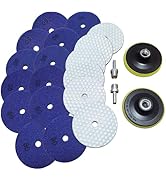 ANTENGDATOOL 16 Packs Dry Diamond Polishing Pads Grit 50, 4 Inch Dry/Wet Granite Sanding Pad for ...