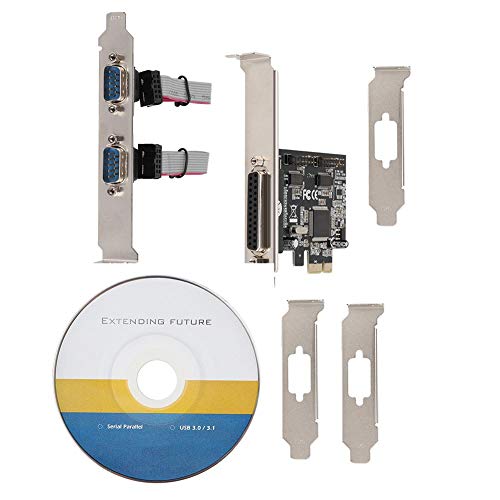 Bewinner Expansion Adapter Card, PCI-E to 2 Serial Port + 1 Parallel Port Card for Windows 98SE/ME/2000/XPA ista/Win 7AVin 8/Win 10 32 64bit, PCI-Express XI Expansion Card