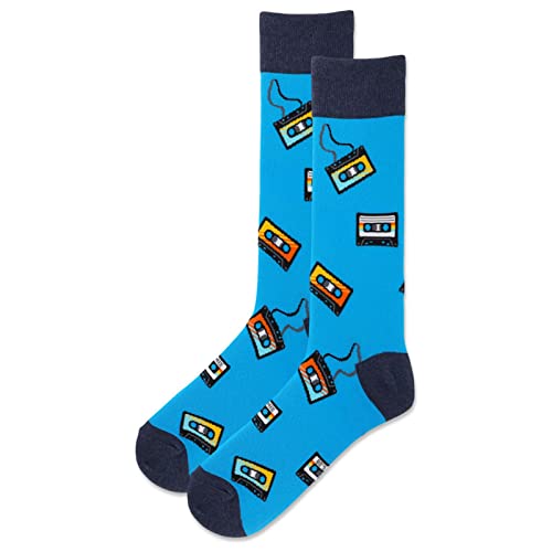Hot Sox Mens Cassette Tape Crew Socks
