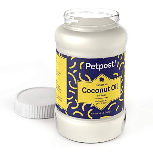 Petpost | Coconut Oil - Hot Spot & Itchy, Dry Skin Treatment for Dogs - 100% Virgin Coconut Oil Moisturizer for Skin and Coat, Dog Itch Relief - 16 Oz.