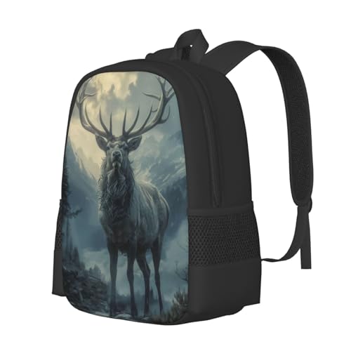Elk in Snowy Meadow Backpacks for Men Women Daypack Travel Hiking Camping Work3