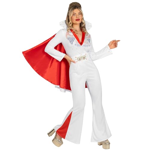 Morph Vegas Rockstar Costume For Women, Halloween Costumes For Women, The King Costume Womens, Halloween Costumes Womens M