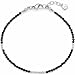 Produktbild Leonardo Ciao Lia Damen Armband aus Edelstahl mit schwarzen Glaskristall-Perlen, Länge 18-19,5 cm, Schmuck Geschenk für Frauen und Mädchen 023304