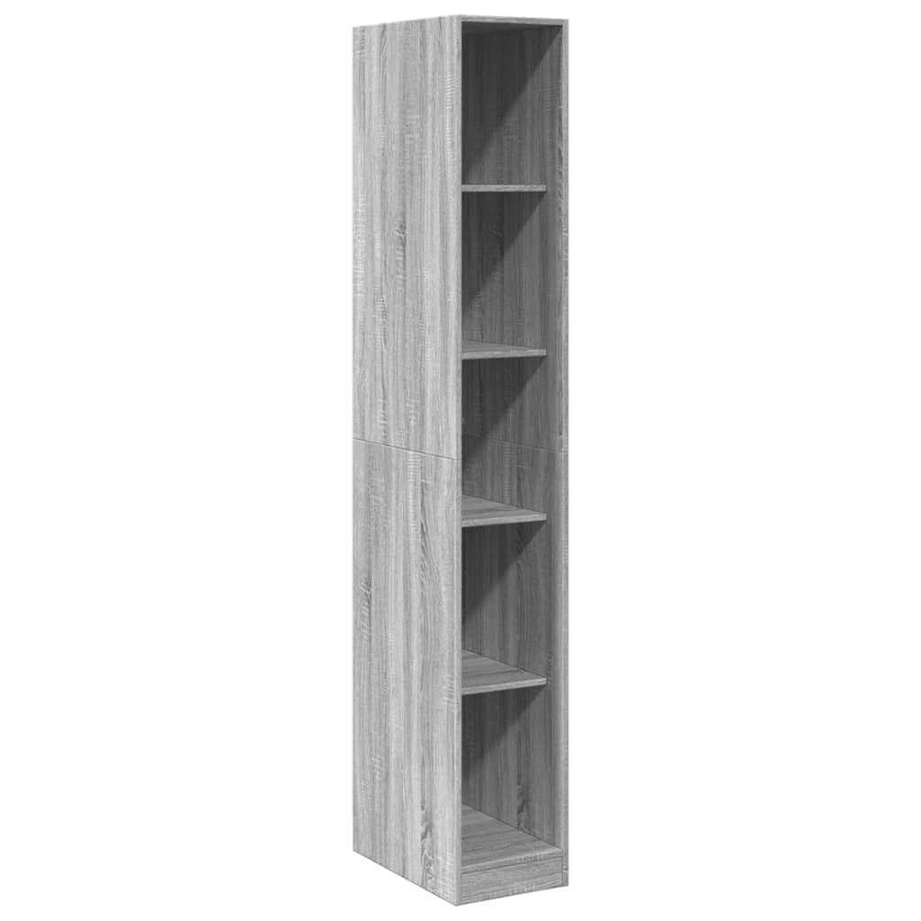 vidaXL Wardrobe, Closet for Bedroom Hallway, Clothes Storage Organiser with Door, Cupboard, Storage Organiser, Armoire, Grey Sonoma Engineered Wood