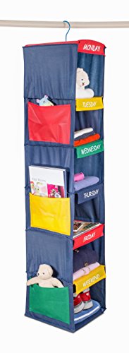Handy-Laundry-Daily-Activity-Kids-Closet-Organizer-11-X-11-X-48-Prepare-Organize-a-Weeks-Worth-of-Your-Childrens-Clothing-Shoes-and-After-School-Activities-Hangs-Directly-on-The-Closet-Rod