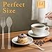 100 PCS 50 Clear Mini Forks And 50 Clear Mini Spoons 4 Inch Dessert Forks And Spoons, Dessert Fork and Spoon Disposable, BPA Free, Food Safe, Suitable for All Occasions