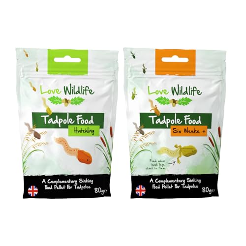 Love Wildlife Tadpole Food Twin Pack (Hatchling 80g & Six Week + 80g) | Frogs Toads Newts
