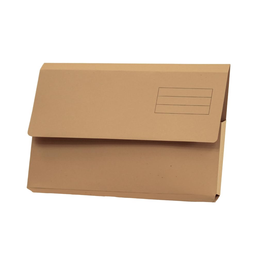Exacompta Guildhall Document Wallets, 285gsm, Foolscap - Buff, Pack of 50