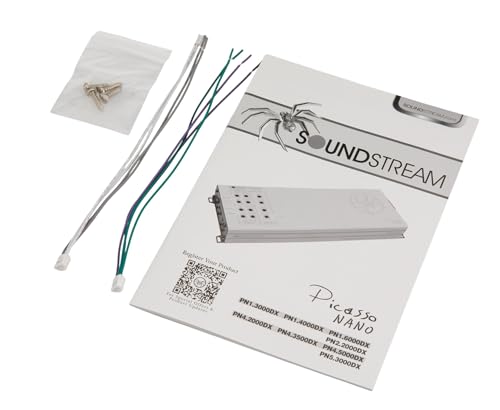 Image of Soundstream Picasso Nano PN4.2000DX, Compact Car Stereo Amplifier, 2000W Peak Power Voice Amp, 4 Channel Stereo Amp, 4 Ch Amplifier for Speakers, Highs (Renewed)