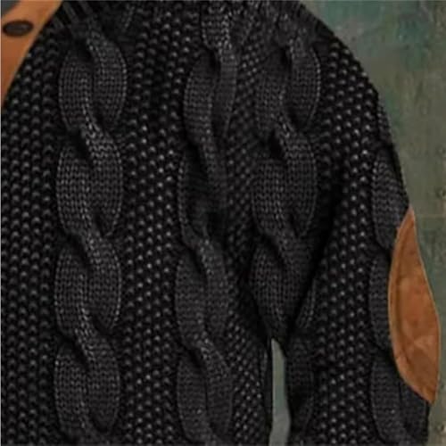 Whitecloths Life Clothing Men, Retro Print Stand Collar Button Sweatshirt, Men's Vintage Knit Print Zip-Up Sweatshirt4