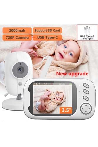Junglee 1Mp Gece Görüşlü 720P Hd Bebek Izleme Kamerasi Mönitörlü Sicaklik Göstergeli Sesli ve Müzikli Kamera